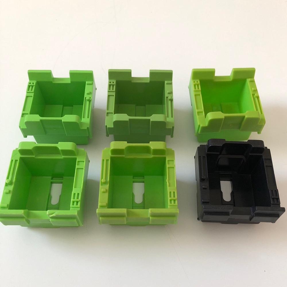 Vintage Fisher-Price Construx Seats 6 pcs Green And Black